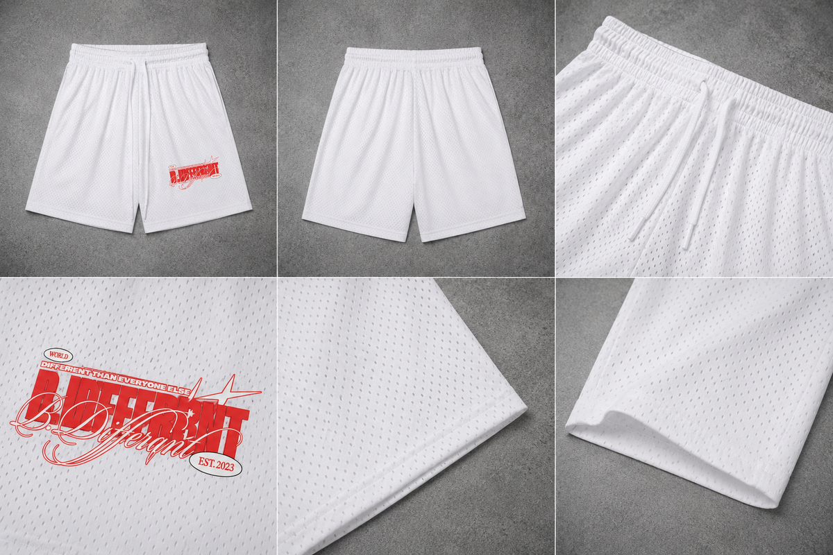 Mesh Drawstring Shorts