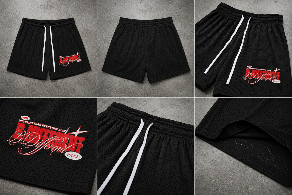 Mesh Drawstring Shorts