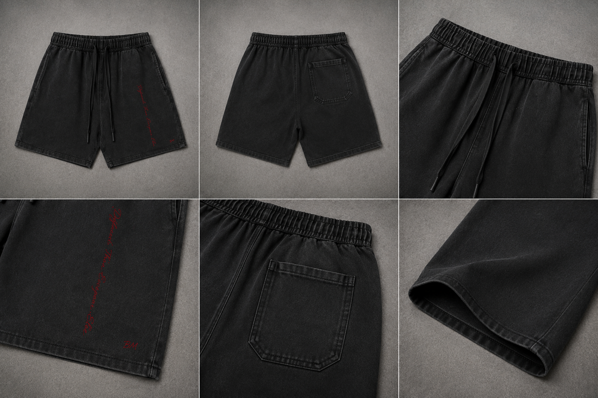 Unisex Vintage Wash Cotton Shorts